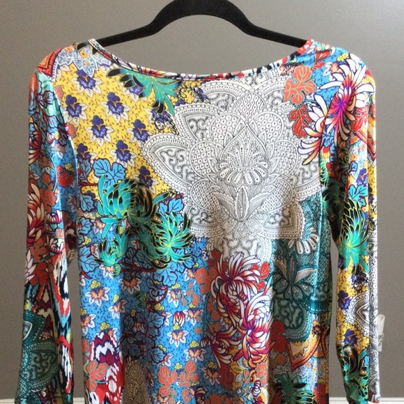 S Cable & Gauge colorful design ruffle top - Picture 6 of 15